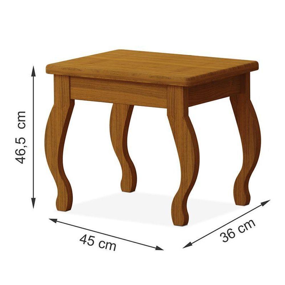 Banqueta Para Penteadeira Camarim Freijó - Móveis Luapa Freijó - 3