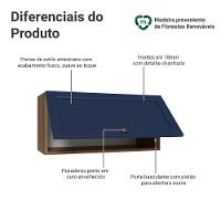 Armário Aéreo 70 Cm 1 Porta Basculante Vik Madesa Rustic/azul - 3