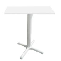 Mesa ômega Ferro Branco 74 Cm (alt) Base Em X Tampo Mdp Quadrado Branco 80 Cm (larg) X 2,50 Cm (alt) - 1