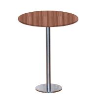 Mesa Pisa Beta Bistrô Fratini 107,50cm (a) Disco Redondo Inox Tampo Mdp Redondo Walnut 60cm (l) - 1