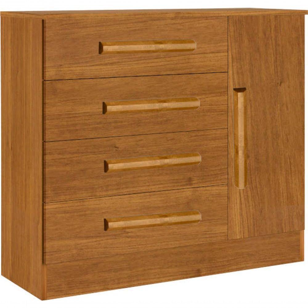 Cômoda Para Quarto 4 Gavetas Com Sapateira - Zeus-nature - Bianchi Móveis - 1