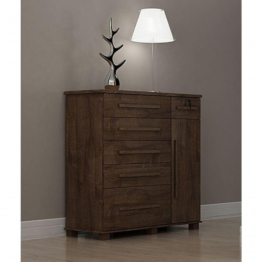 Cômoda Para Quarto Com Sapateira 6 Gavetas - 046-canion - Star Móveis - 1