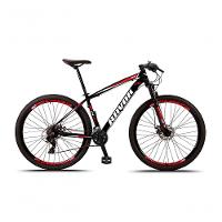 Bicicleta Aro 29 Bike Alumínio 21 Marchas Shimano Suspensão Freio A Disco Vermelho - 1