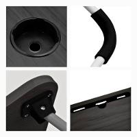 Mesa De Colo Preta Portátil Dobrável Suporte Copo E Tablet - 5