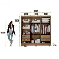 Guarda Roupa Solteiro Com Pés 6 Portas 4 Gavetas - Milly-cumaru Off White - Móveis Novo Horizonte - 4