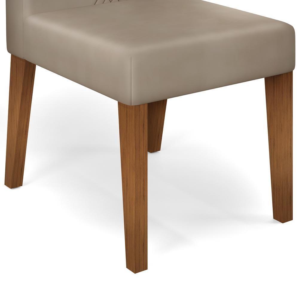 Kit 2 Cadeiras De Jantar Estofadas Yasmin Dj Moveis Veludo Kraft Freijo - 7