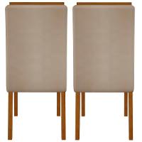 Kit 2 Cadeiras De Jantar Estofadas Yasmin Dj Moveis Veludo Kraft Freijo