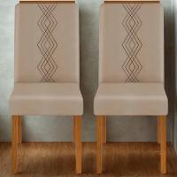 Kit 2 Cadeiras De Jantar Estofadas Yasmin Dj Moveis Veludo Kraft Freijo - 8