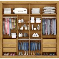 Guarda Roupa Casal Com Espelho 2 Portas 6 Gavetas - Sevilha-peroba-off White - Made Marcs - 3