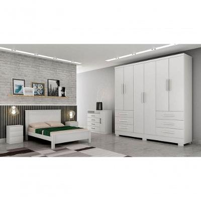 Guarda Roupa Solteiro Encant 6 Portas 6 Gavetas branco com Pés