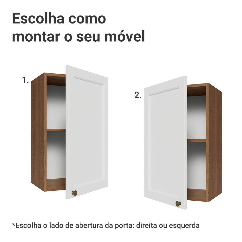 Armário Aéreo 40 Cm 1 Porta Vik Madesa Rustic/branco - 5