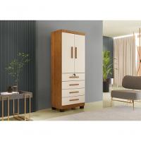 Roupeiro Conjugado 2 Portas 4 Gavetas New Maia Benetil Cinamomo/off White - 1