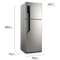 Refrigerador Electrolux Frost Free Com AutoSense 480L Efficient Duplex Inox Look 110V - 5