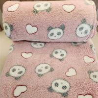 Cobertor Manta Solteiro Fofinha 2,20 X 1,50 - Ursa Rosa - 100% Poliéster