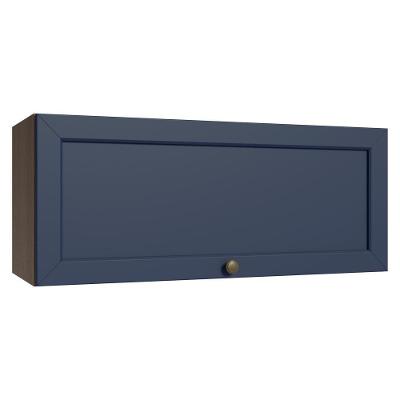 Armário Aéreo 80 Cm 1 Porta Basculante Vik Madesa Rustic/azul