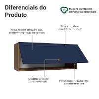 Armário Aéreo 80 Cm 1 Porta Basculante Vik Madesa Rustic/azul - 7