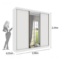 Guarda Roupa Casal Com Espelho 3 Portas 4 Gavetas - Dacar-neve - Tcil Móveis - 2