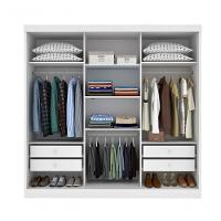Guarda Roupa Casal Com Espelho 3 Portas 4 Gavetas - Dacar-neve - Tcil Móveis - 3