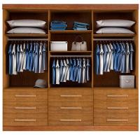 Guarda-roupa Casal 3 Portas Espelho 9 Gavetas 2,11m - Turim-nature - Bianchi Móveis - 2