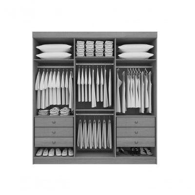 Guarda Roupa Casal Colibri 6 Portas de Bater 6 Gavetas branco MDF Dedoro Móveis