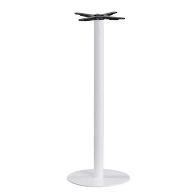 Base De Mesa De Jantar Redonda Pisa Beta Bistrô Fratini 106 Cm (altura) Aço Cor Branco Disco Redondo