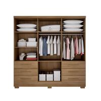 Guarda Roupa Solteiro Com Espelho Com Pés 6 Portas 6 Gavetas - Encant-cumaru - Móveis Novo Horizonte - 3