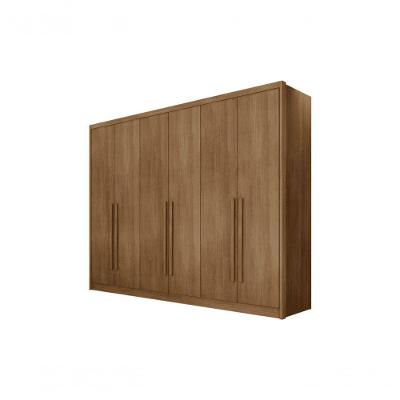 Guarda Roupa Casal Himalaia 6 Portas de Bater 8 Gavetas Himalaia-cumaru MDF