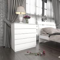 Cômoda Para Quarto Solteiro 5 Gavetas - Premium-neve - Tcil Móveis - 1