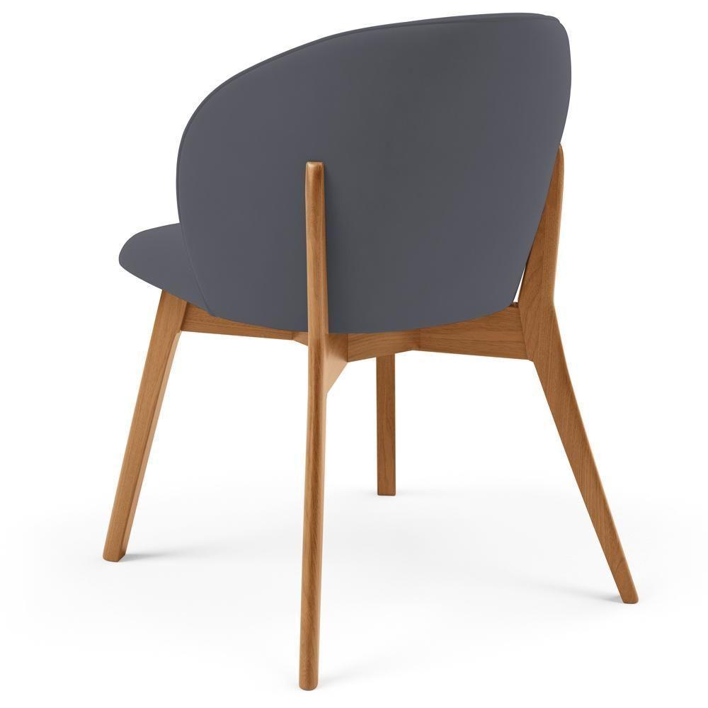 Kit 03 Cadeiras De Jantar E Estar Living Estofada Mia L02 Suede Cinza - Lyam Decor - 7