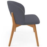 Kit 03 Cadeiras De Jantar E Estar Living Estofada Mia L02 Suede Cinza - Lyam Decor - 6