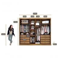 Guarda Roupa Casal Com Espelho 6 Portas 8 Gavetas - Robust -cumaru - Móveis Novo Horizonte - 3