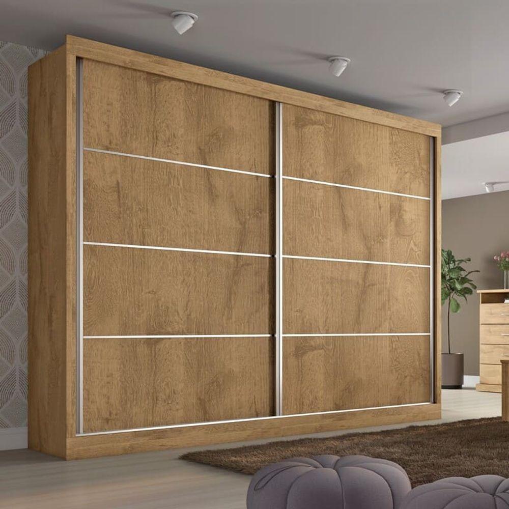 Guarda Roupa Casal 2 Portas 4 Gavetas - Verona-amêndoa - Made Marcs - 1