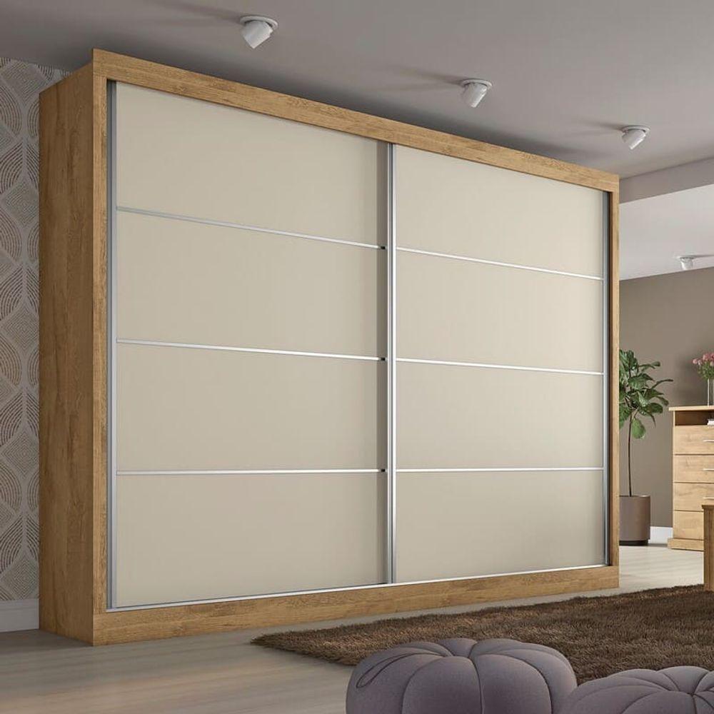 Guarda Roupa Casal 2 Portas 4 Gavetas - Verona-amêndoa - Made Marcs - 2