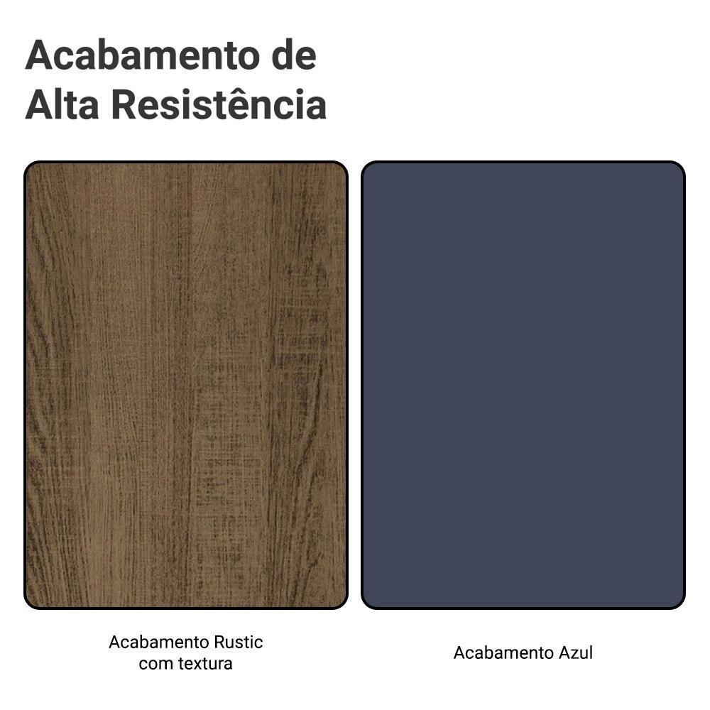 Armário Aéreo 60 Cm 1 Porta Basculante Vik Madesa Rustic/azul - 8