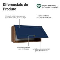 Armário Aéreo 60 Cm 1 Porta Basculante Vik Madesa Rustic/azul - 3