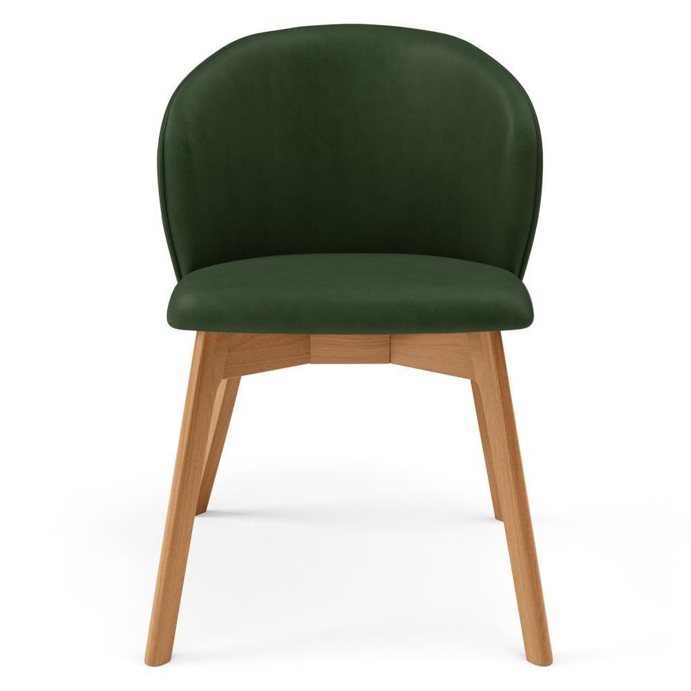 Kit 02 Cadeiras De Jantar E Estar Living Estofada Mia L02 Couríssimo Verde Musgo - Lyam Decor - 3