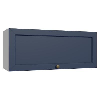 Armário Aéreo 80 Cm 1 Porta Basculante Vik Madesa Branco/azul