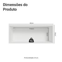 Armário Aéreo 80 Cm 1 Porta Basculante Vik Madesa Branco/azul - 2