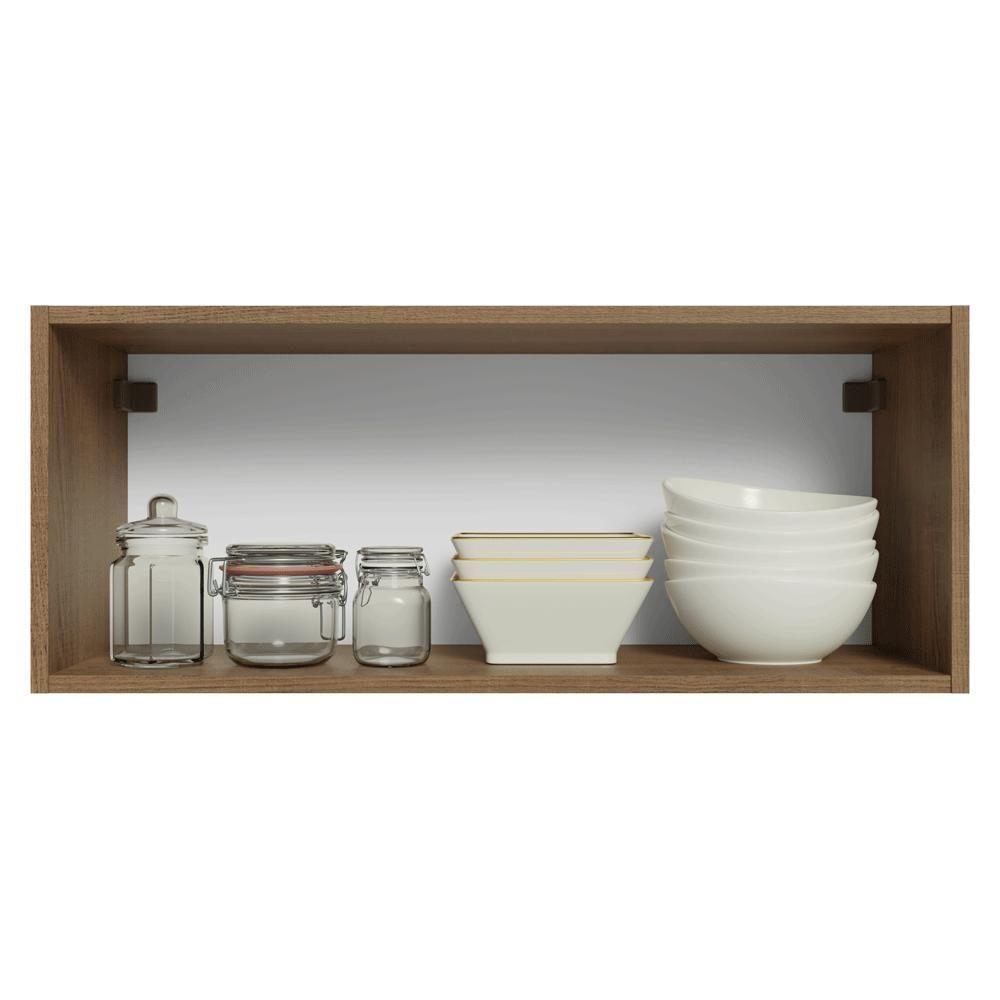 Armário Aéreo 80 Cm 1 Porta Basculante Vik Madesa Rustic/cinza - 4