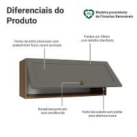 Armário Aéreo 80 Cm 1 Porta Basculante Vik Madesa Rustic/cinza - 3