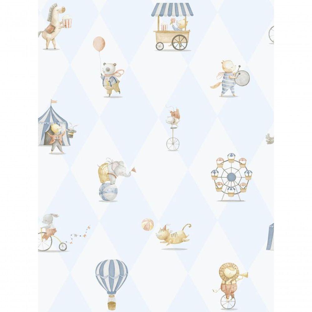 Papel De Parede Enzo Circo Azul 282-2 - 1
