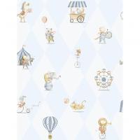 Papel De Parede Enzo Circo Azul 282-2 - 1