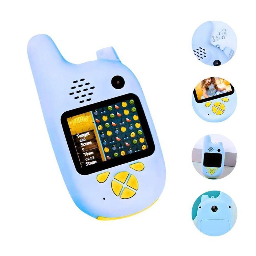 Walkie Talkie Infantil Azul Com Câmera Digital Para Crianças - 10