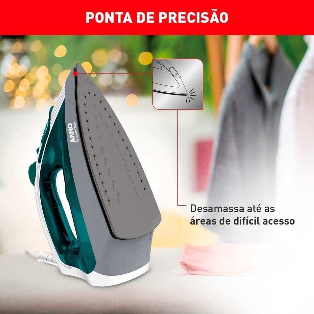 Ferro De Passar A Vapor Arno Steamgliss Branco/verde FSGP 110V - 7