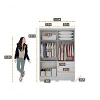 Guarda Roupa Solteiro Com Pés 4 Portas 3 Gavetas - Encant-branco - Móveis Novo Horizonte - 4