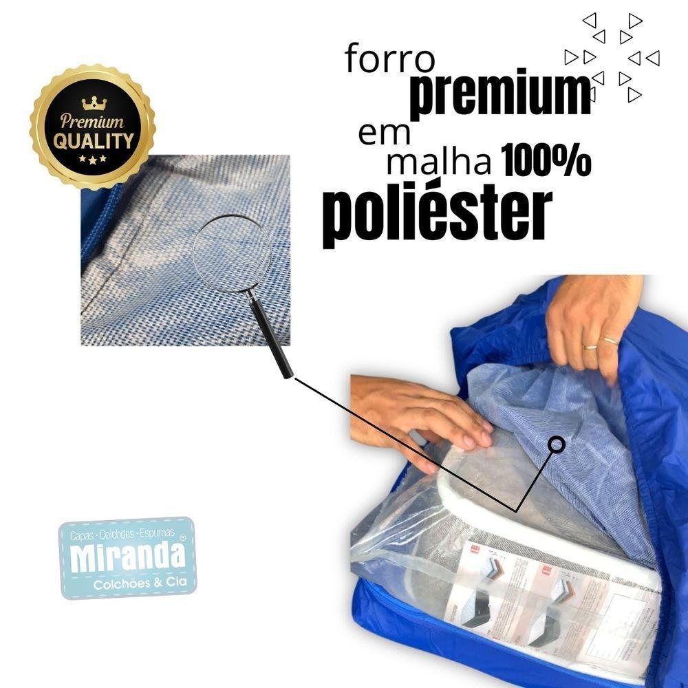 Capa Protetora Colchão Lençol Elástico Impermeável Hospitalar 88x188x20cm - Azul - 6