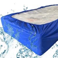 Capa Protetora Colchão Lençol Elástico Impermeável Hospitalar 88x188x20cm - Azul