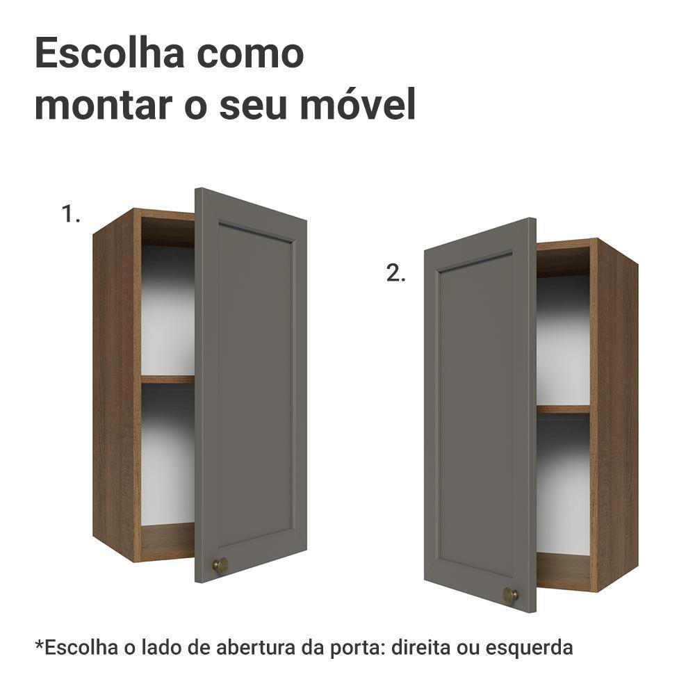 Armário Aéreo 35 Cm 1 Porta Vik Madesa Rustic/cinza - 4