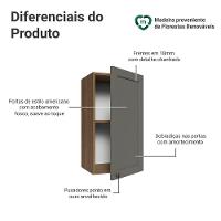 Armário Aéreo 35 Cm 1 Porta Vik Madesa Rustic/cinza - 3