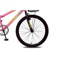 Bicicleta Allegra City Aro 24 Sem Marchas Freios V-brake E Cestão Colli Rosa Neon - 2